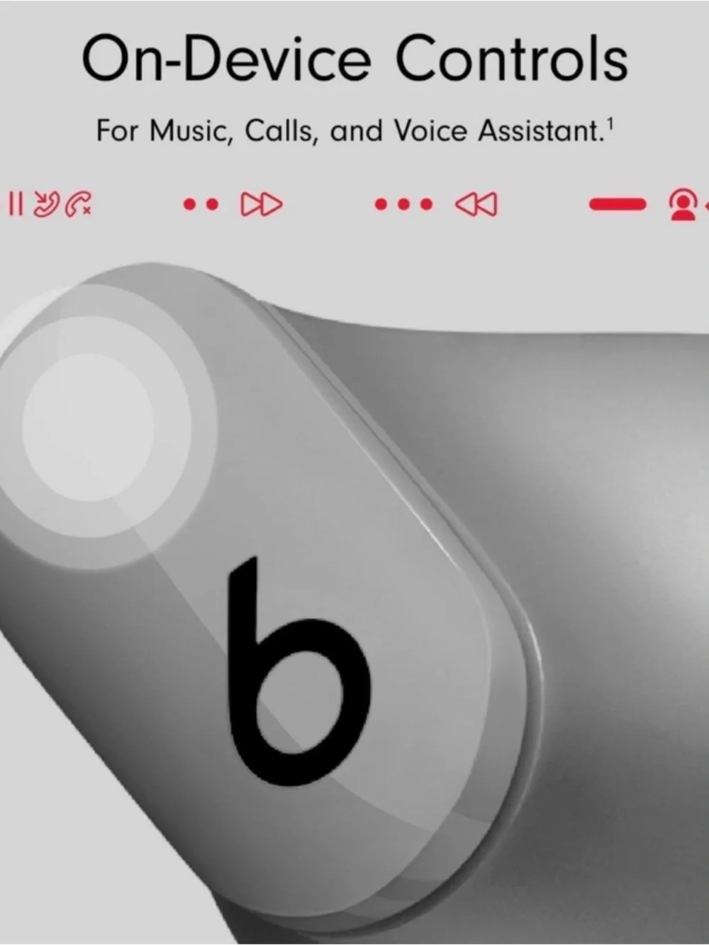 Beats by Dre True Wireless Earbuds with Charging Case - Light Gray